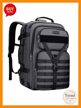Travel Backpack for Men 45L Convertible Carry On Luggage Fits 17" Laptop Nylon